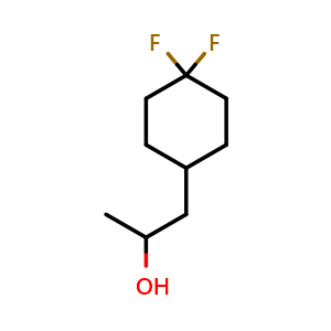 Chemical structure of 1-(4,4-Difluorocyclohexyl)-2-propanol , CAS 2228435-13-8, AChemBlock AD276565