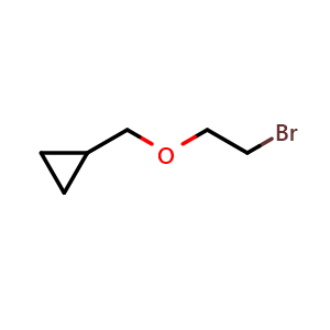 Chemical structure of [(2-Bromoethoxy)methyl]cyclopropane , CAS 56988-04-6, AChemBlock AD276587