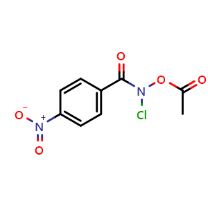 Chemical structure of N-Acetoxy-N-chloro-4-nitrobenzamide , CAS 2991507-62-9, AChemBlock AD276592