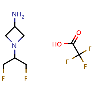 Chemical structure of 1-(1,3-Difluoro-2-propyl)azetidin-3-amine trifluoroacetate , CAS 1956380-87-2, AChemBlock AD276621