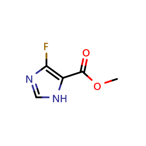 Chemical structure of Methyl 4-Fluoro-1H-imidazole-5-carboxylate , CAS 959028-01-4, AChemBlock AD276628