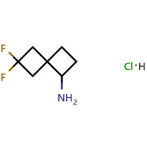 Chemical structure of 6,6-Difluorospiro[3.3]heptan-1-amine hydrochloride , CAS 2680534-26-1, AChemBlock AD276631