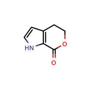 Chemical structure of 4,5-Dihydropyrano[3,4-b]pyrrol-7(1H)-one , CAS 1123725-74-5, AChemBlock AD276634
