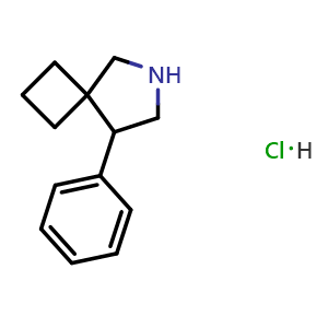 Chemical structure of 8-Phenyl-6-azaspiro[3.4]octane hydrochloride , CAS 1909319-09-0, AChemBlock AD276641