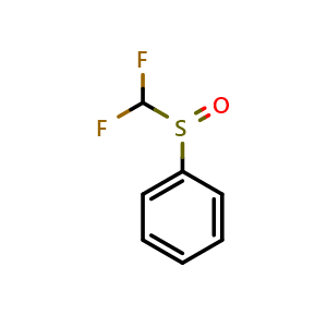 Chemical structure of [(Difluoromethyl)sulfinyl]benzene , CAS 24933-64-0, AChemBlock AD276653