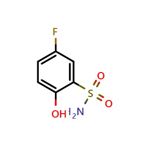 Chemical structure of 5-Fluoro-2-hydroxybenzenesulfonamide , CAS 82020-55-1, AChemBlock AD276658