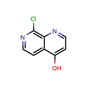 Chemical structure of 8-Chloro-1,7-naphthyridin-4-ol , CAS 2636671-67-3, AChemBlock AD276667