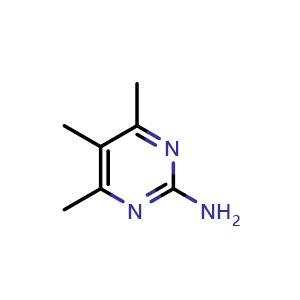 Chemical structure of 4,5,6-Trimethylpyrimidin-2-amine , CAS 54568-11-5, AChemBlock AD276669