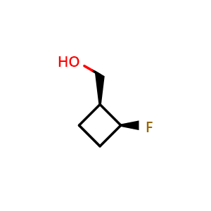 Chemical structure of (cis-2-Fluorocyclobutyl)methanol , CAS 3049551-79-0, AChemBlock AD276671