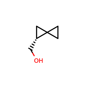 Chemical structure of (R)-Spiro[2.2]pentan-1-ylmethanol , CAS 1821828-05-0, AChemBlock AD276708