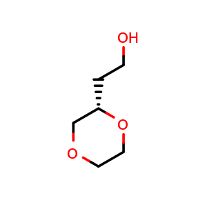 Chemical structure of (S)-2-(1,4-Dioxan-2-yl)ethanol , CAS 934346-70-0, AChemBlock AD276709