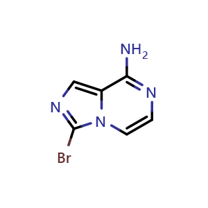 Chemical structure of 3-Bromoimidazo[1,5-a]pyrazin-8-amine , CAS 2641214-62-0, AChemBlock AD276721