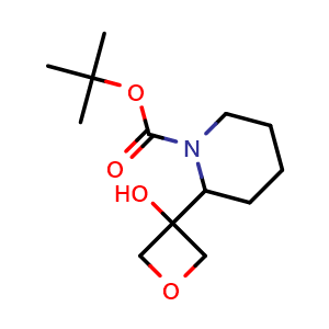 Chemical structure of 3-(1-Boc-2-piperidyl)oxetan-3-ol , CAS 2680529-69-3, AChemBlock AD276722