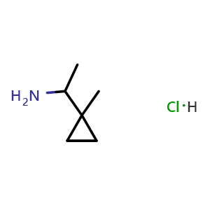 Chemical structure of 1-(1-Methylcyclopropyl)ethanamine hydrochloride , CAS 54343-93-0, AChemBlock AD276734