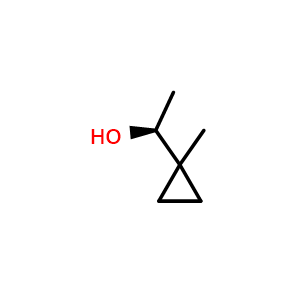 Chemical structure of (S)-1-(1-Methylcyclopropyl)ethanol , CAS 1568237-93-3, AChemBlock AD276760