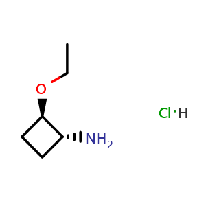 Chemical structure of (1R,2R)-2-Ethoxycyclobutanamine hydrochloride , CAS 3026598-05-7, AChemBlock AD276775