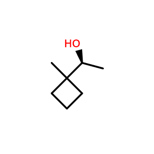 Chemical structure of (S)-1-(1-Methylcyclobutyl)ethanol , CAS 2154718-89-3, AChemBlock AD276780