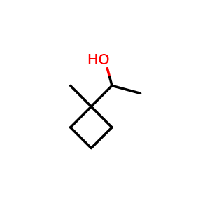 Chemical structure of 1-(1-Methylcyclobutyl)ethanol , CAS 1897547-99-7, AChemBlock AD276783