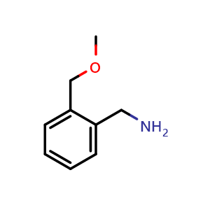 Chemical structure of 2-(Methoxymethyl)benzylamine , CAS 88032-03-5, AChemBlock AD276819