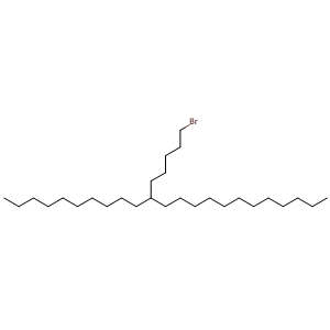 Chemical structure of 11-(5-Bromopentyl)tricosane , CAS 1661914-66-4, AChemBlock AD276822
