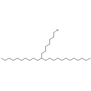 Chemical structure of 11-(7-Bromoheptyl)tricosane , CAS 1661914-67-5, AChemBlock AD276823