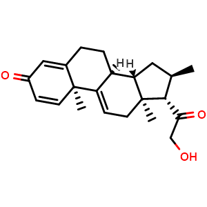 Chemical structure of 21-Hydroxy-16alpha-methylpregna-1,4,9(11)-triene-3,20-dione , CAS 56016-90-1, AChemBlock AD276850