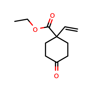 Chemical structure of Ethyl 4-oxo-1-vinylcyclohexanecarboxylate , CAS 1402148-64-4, AChemBlock AD276877