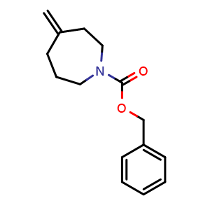 Chemical structure of Benzyl 4-methyleneazepane-1-carboxylate , CAS 1823496-66-7, AChemBlock AD276889