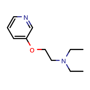 Chemical structure of N,N-Diethyl-2-(pyridin-3-yloxy)ethanamine , CAS 1564859-09-1, AChemBlock AD276907