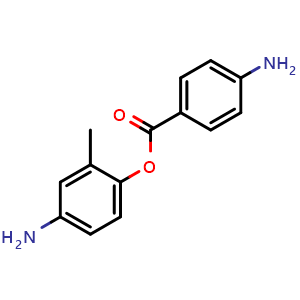 Chemical structure of 4-Amino-2-methylphenyl 4-aminobenzoate , CAS 935508-01-3, AChemBlock AD276918