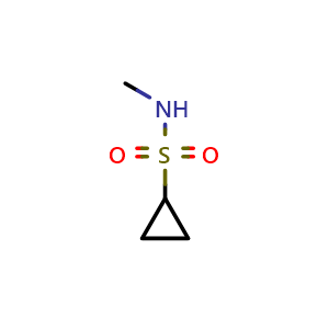 Chemical structure of N-Methylcyclopropanesulfonamide , CAS 180891-39-8, AChemBlock AD276920