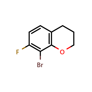 Chemical structure of 8-Bromo-7-fluorochroman , CAS 2598265-37-1, AChemBlock AD276923