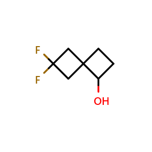 Chemical structure of 6,6-Difluorospiro[3.3]heptan-1-ol , CAS 2924097-66-3, AChemBlock AD276931