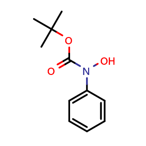 Chemical structure of N-Boc-N-phenylhydroxylamine , CAS 58377-40-5, AChemBlock AD276959