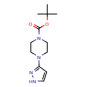 Chemical structure of 1-Boc-4-(3-pyrazolyl)piperazine , CAS 2894099-61-5, AChemBlock AD276965