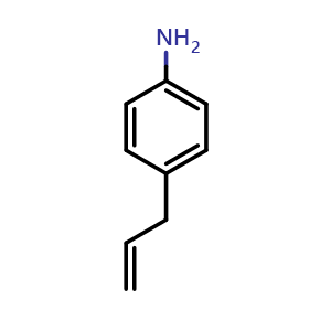 Chemical structure of 4-prop-2-enylaniline , CAS 32704-23-7, AChemBlock AD276969