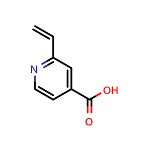 Chemical structure of 2-vinylisonicotinic acid , CAS 1211520-08-9, AChemBlock AD276971