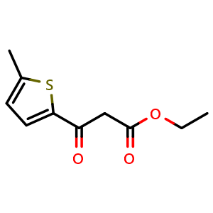 Chemical structure of Ethyl (5-methyl-2-thenoyl)acetate , CAS 224319-23-7, AChemBlock AD276976