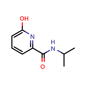 Chemical structure of 6-Hydroxy-N-(propan-2-yl)pyridine-2-carboxamide , CAS 149744-23-0, AChemBlock AD276981