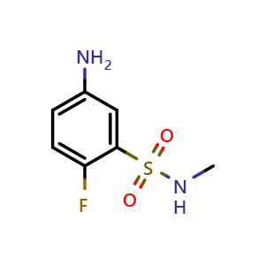 Chemical structure of 5-Amino-2-fluoro-N-methylbenzene-1-sulfonamide , CAS 1094887-98-5, AChemBlock AD276982