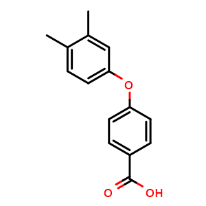 Chemical structure of 4-(3,4-dimethylphenoxy)benzoic acid , CAS 65538-21-8, AChemBlock AD276984