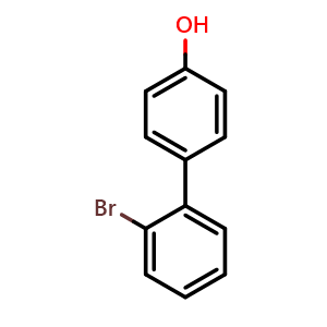 Chemical structure of 4-(2-Bromophenyl)phenol , CAS 70066-66-9, AChemBlock AD276986