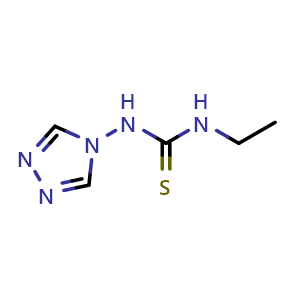 Chemical structure of 1-Ethyl-3-(4H-1,2,4-triazol-4-yl)thiourea , CAS 5102-45-4, AChemBlock AD276997