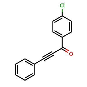 Chemical structure of 1-(4-Chlorophenyl)-3-phenyl-2-propyn-1-one , CAS 16616-42-5, AChemBlock AD277005