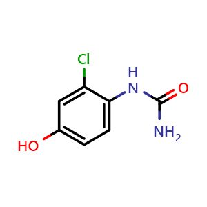Chemical structure of 1-(2-Chloro-4-hydroxyphenyl)urea , CAS 1069122-99-1, AChemBlock AD277013