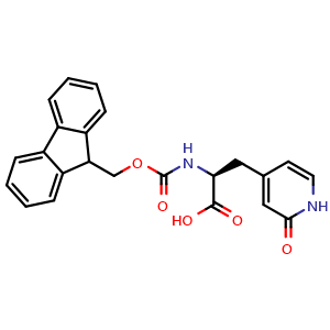 Chemical structure of (S)-2-(Fmoc-amino)-3-(2-oxo-1,2-dihydropyridin-4-yl)propanoic acid , CAS 2973753-27-2, AChemBlock AD277029