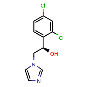 Chemical structure of (R)-1-(2,4-dichlorophenyl)-2-(1H-imidazol-1-yl)ethan-1-ol , CAS 27656-21-9, AChemBlock AD277052