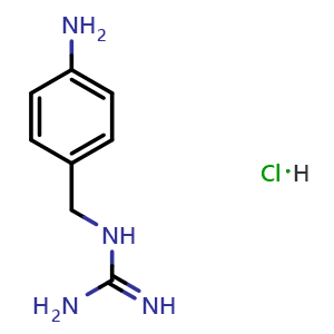 Chemical structure of 1-(4-Aminobenzyl)guanidine hydrochloride , CAS 774227-01-9, AChemBlock AD277060
