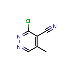 Chemical structure of 3-Chloro-5-methyl-4-pyridazinecarbonitrile , CAS 2090109-58-1, AChemBlock AD277078