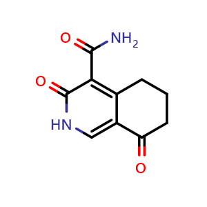 Chemical structure of 3,8-Dioxo-2,5,6,7-tetrahydroisoquinoline-4-carboxamide , CAS 171113-31-8, AChemBlock AD277087